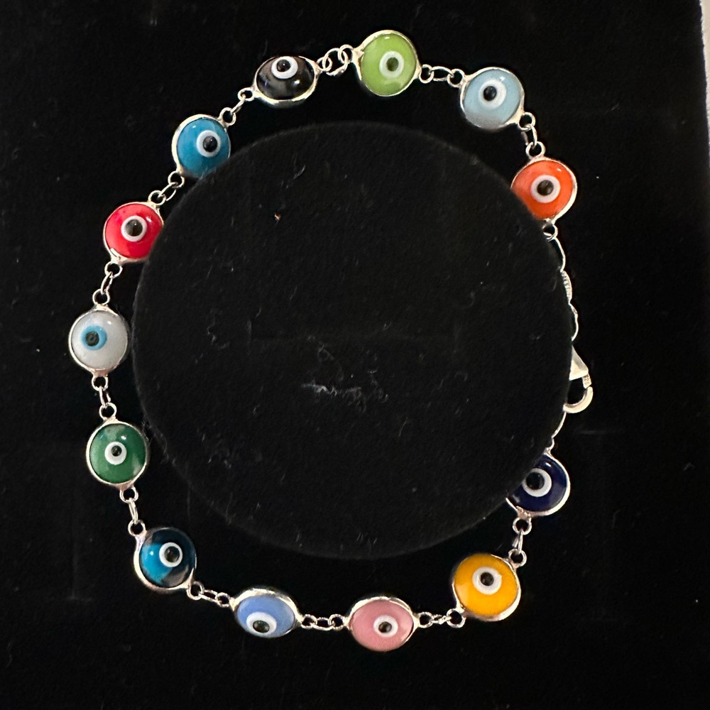 Evil Eye Sterling Silver Bracelet